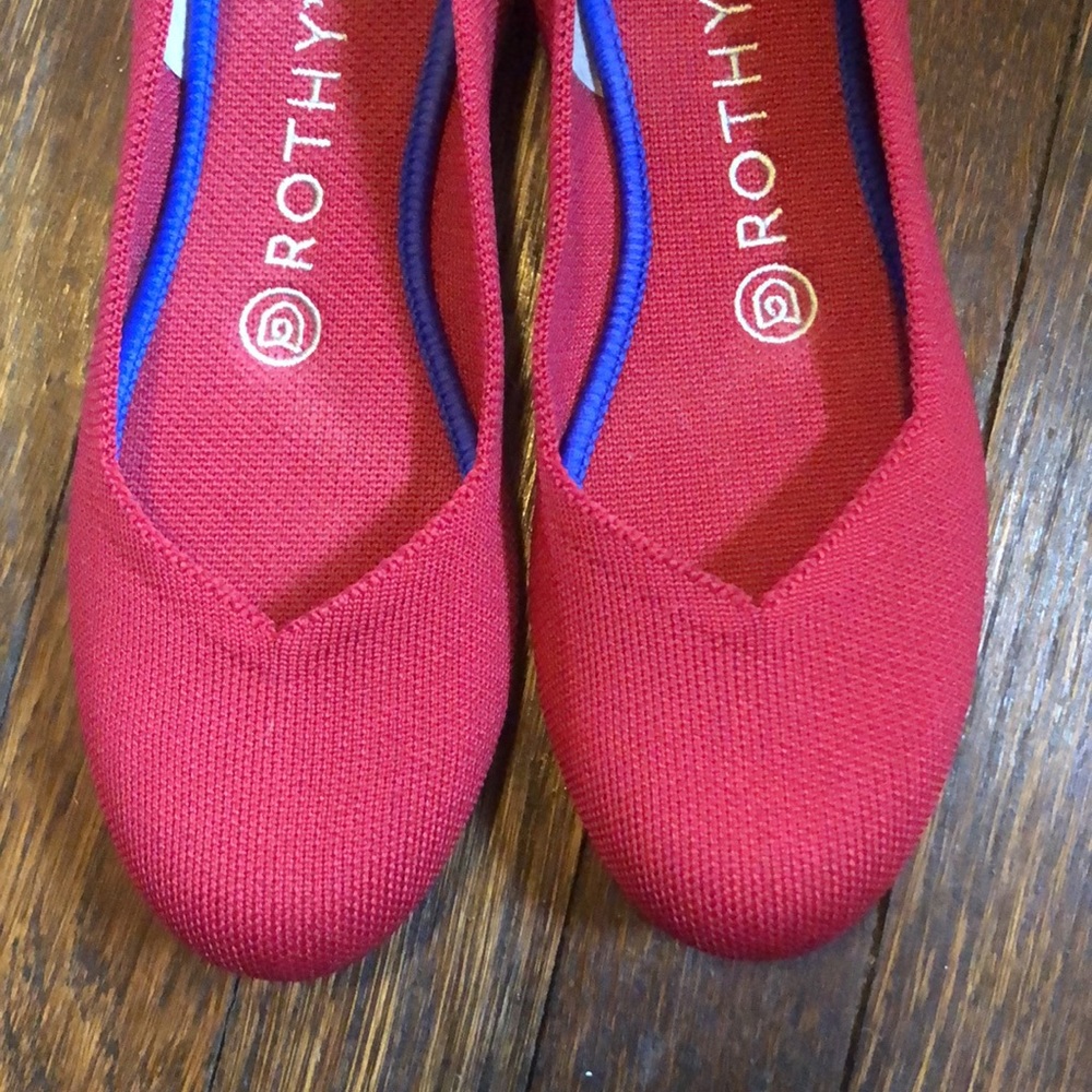 Rothy’s Red Rounded Toe Flats - Picture 2 of 3